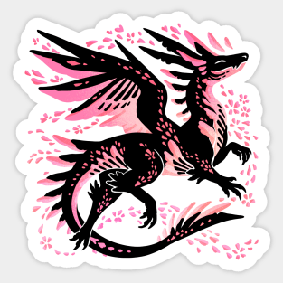 Cherry Blossom Dragon Sticker